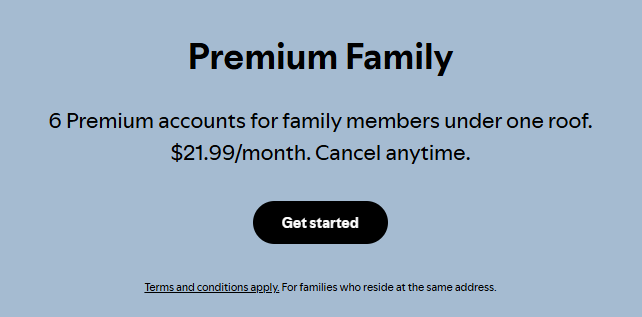 get Spotify Family Plan