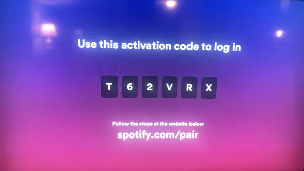 Spotify-code op Apple TV