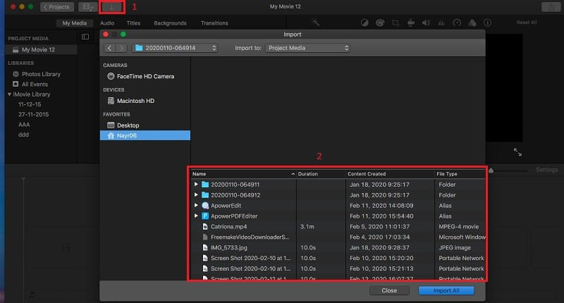 add youtube movie to imovie