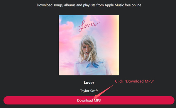 downloading MP3 Apple Music song