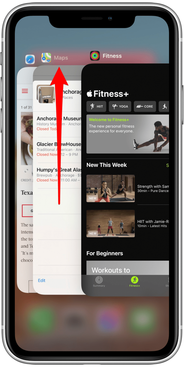 close apps on iphone