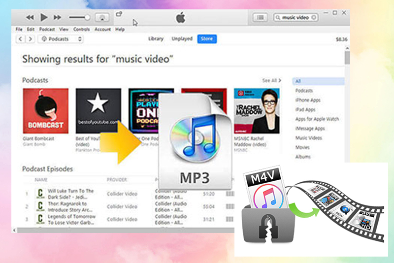 конвертировать iTunes Video в MP3