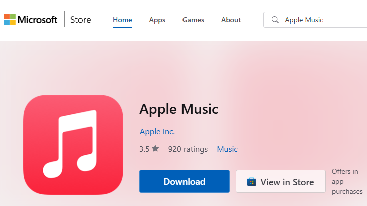 download Apple Music app on PC
