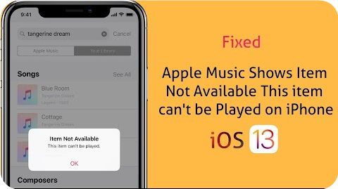 إصلاح عنصر موسيقى Apple غير متوفر لا يمكن تشغيل هذا العنصر خطأ