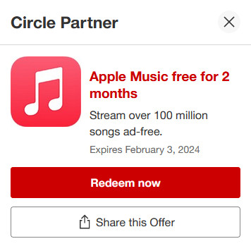 Target Circle'da ücretsiz Apple Music edinin