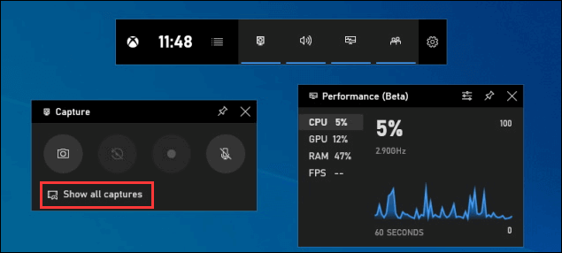 opnameclips voor de gamebar