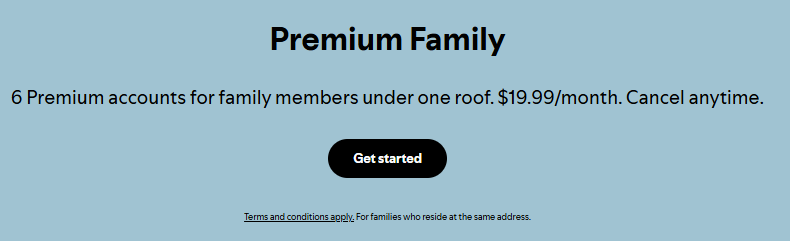 get Spotify Family Plan