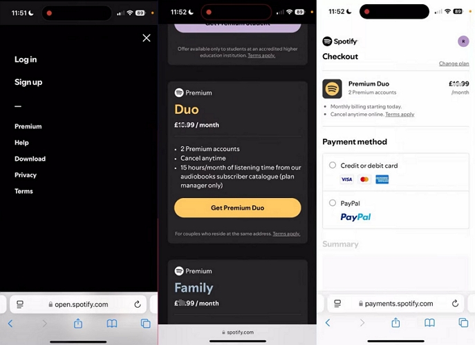 get Spotify Premium Duo