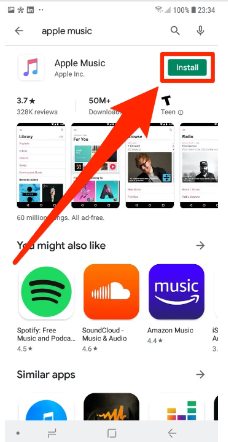 instalirajte apple music na android