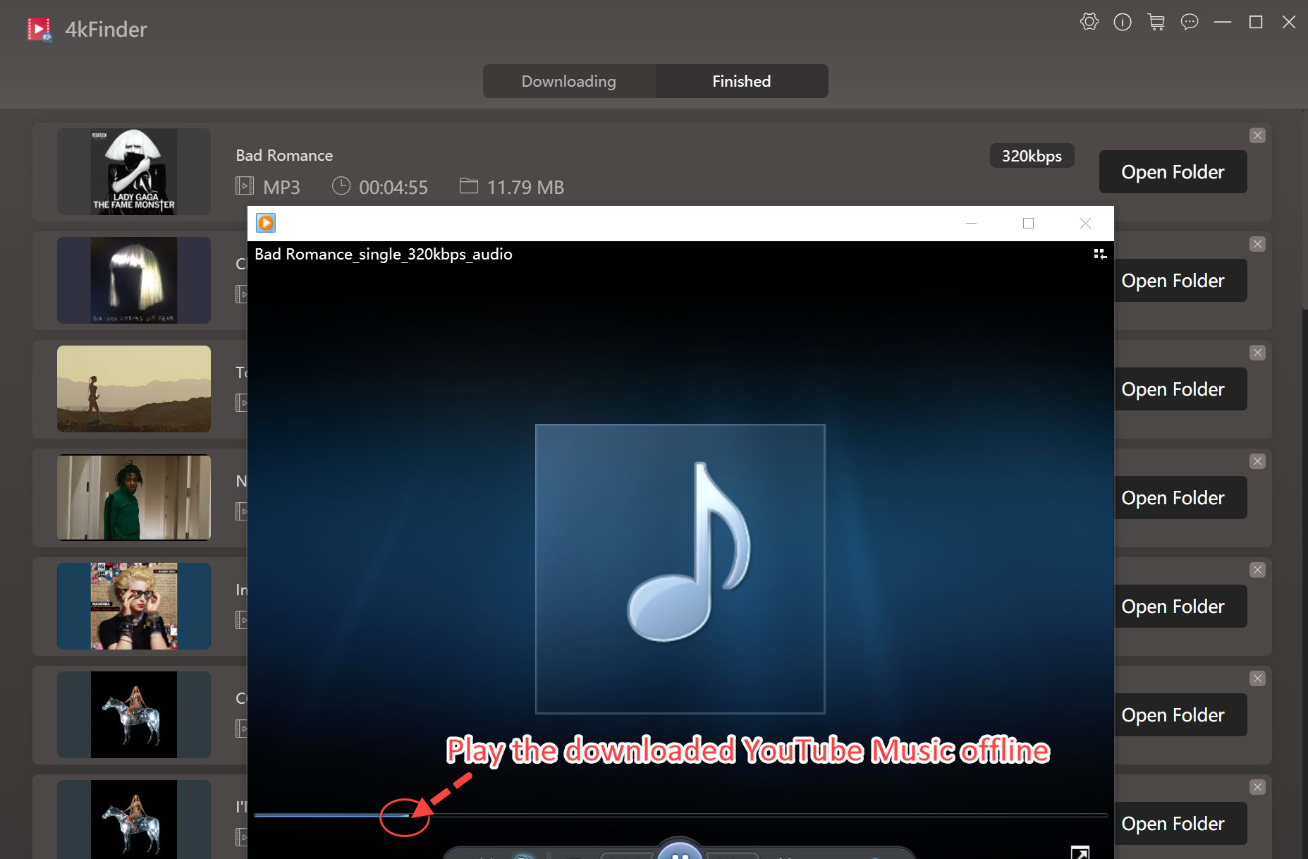 afspil youtube musik offline