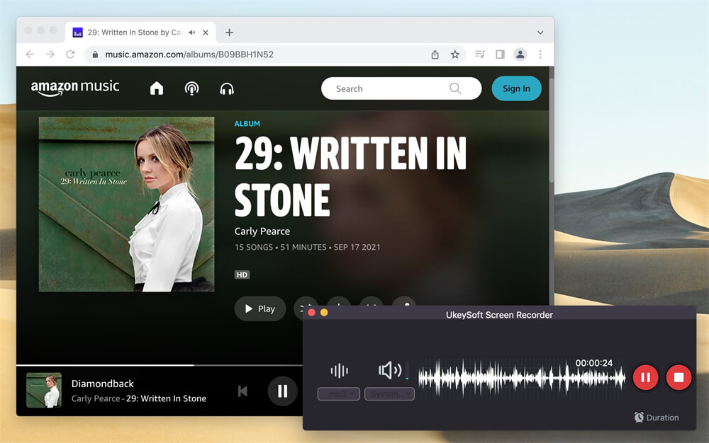 stop recording amazon music