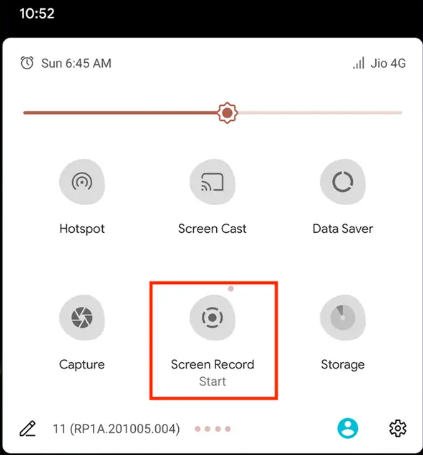 record screen android