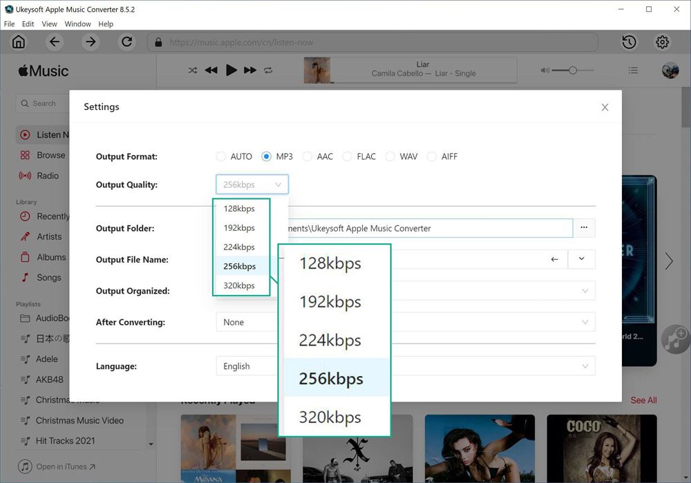 select output format