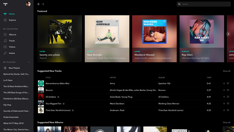open tidal music app