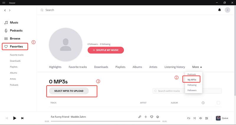 upload music to deezer