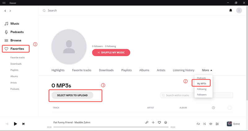 Deezerに音楽をアップロードする