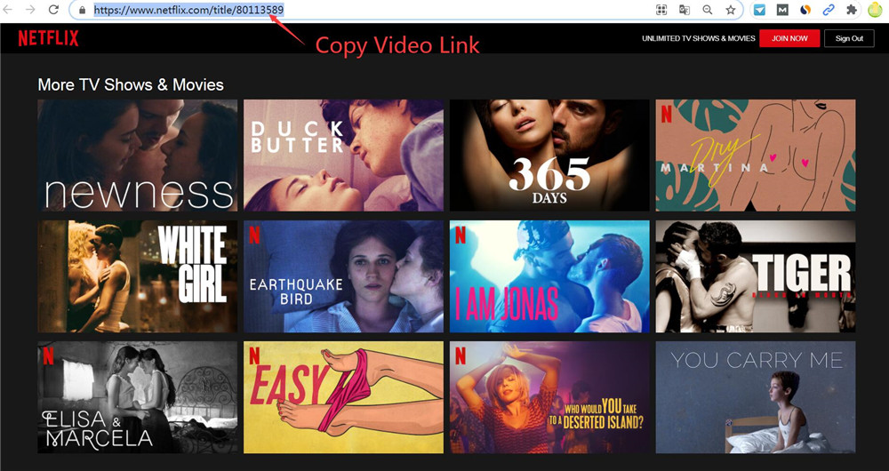 salin url video netflix