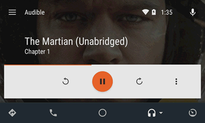 play Audible in car via Android Auto