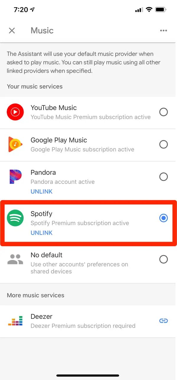 играть в Spotify на главной странице Google