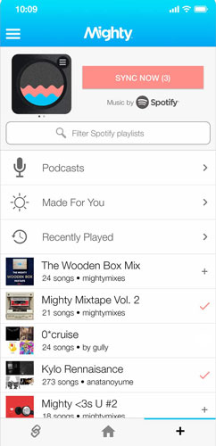 sync spotify to mighty