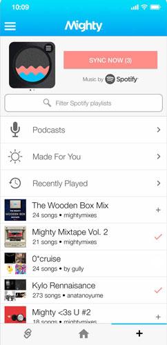ซิงค์ spotify กับ Mighty