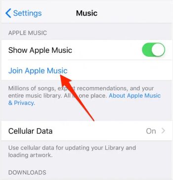 انضم إلى Apple Music