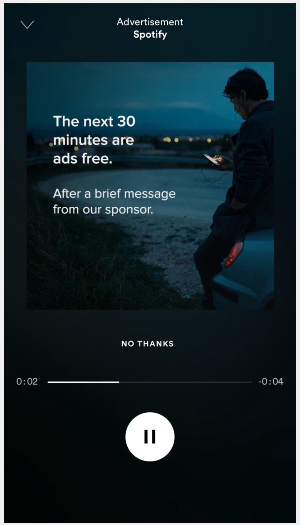 alih keluar iklan Spotify