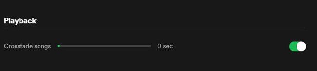 Crossfade songs on Spotify