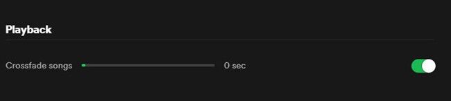 Crossfade sange på Spotify