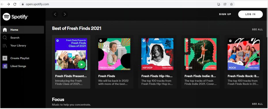 reproducirajte spotify glazbu na spotify web playeru