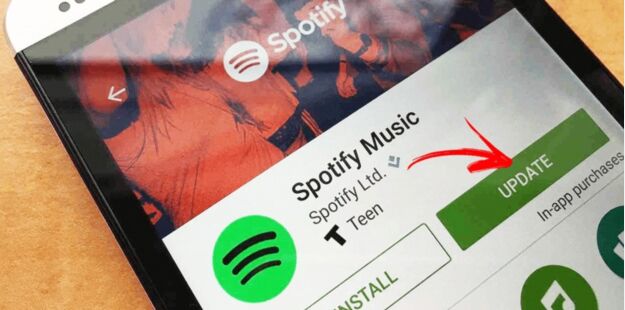 Opdater Spotify-appen på mobilen