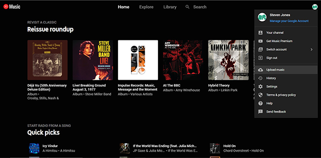 upload music on youtube