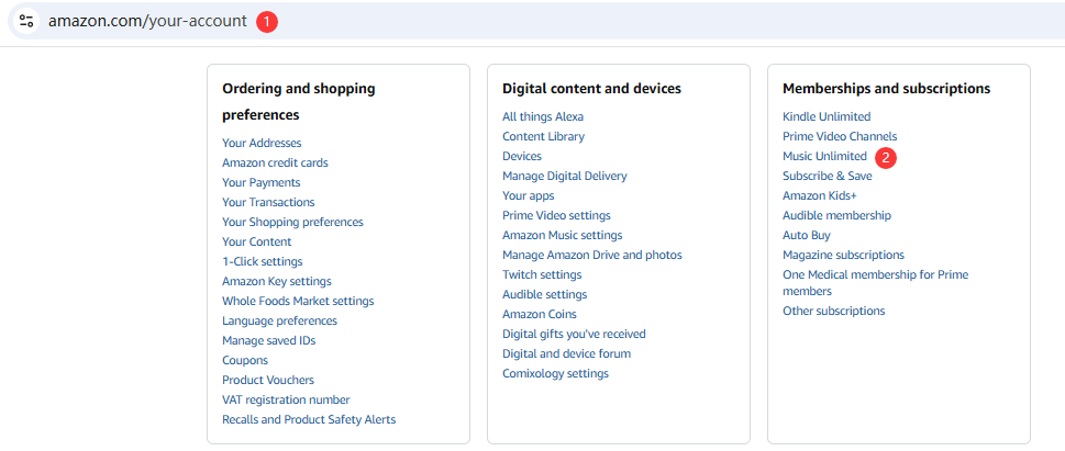 cancel Music Unlimited