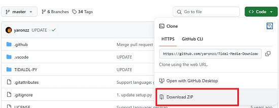 download Tidal-DL from GitHub