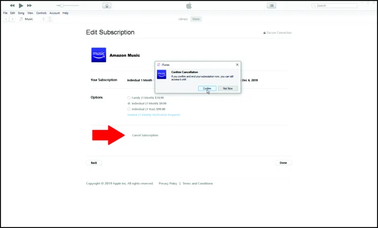annuleer Amazon Music-abonnement op iTunes