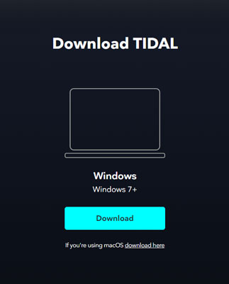 ดาวน์โหลดแอป Tidal บนพีซี