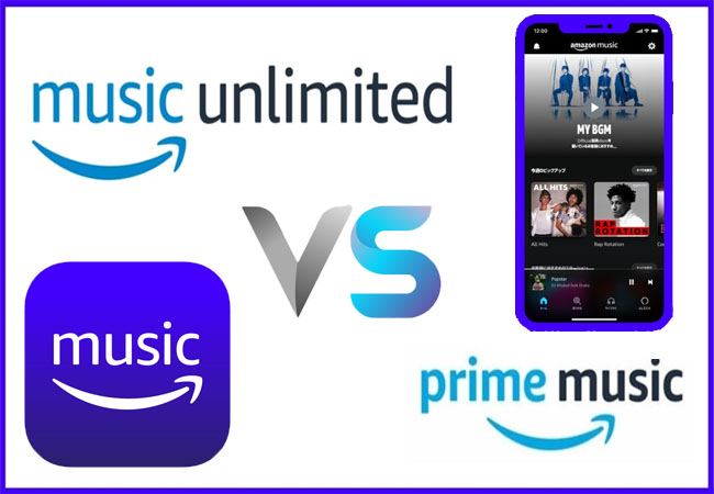 Amazon Prime Music lwn Music Unlimited