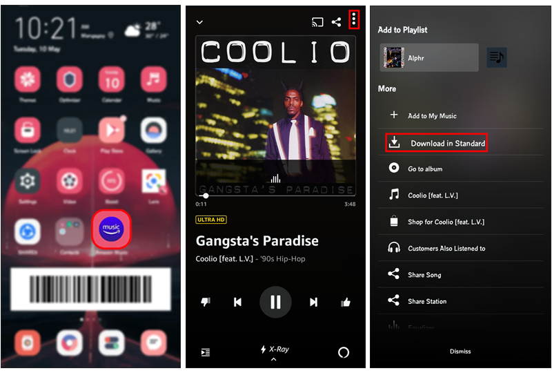 download drm-free amazon music on phone