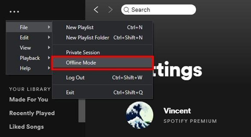 cari spotify pada komputer