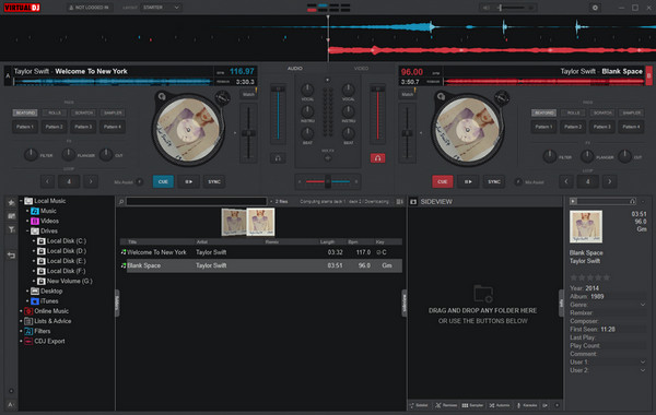 mix spotify music in virtual dj 