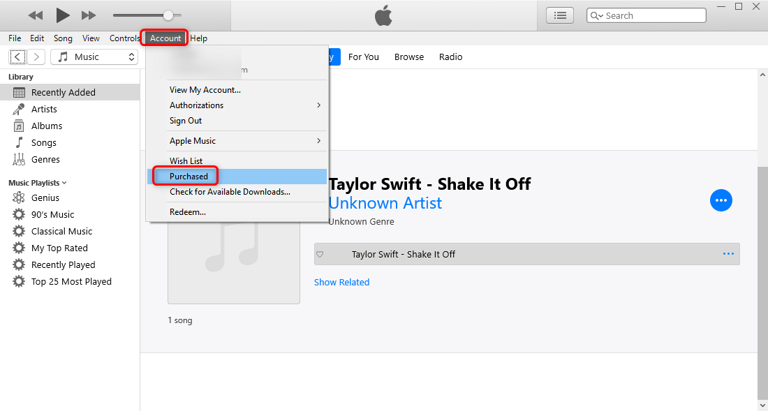 download purchased itunes music