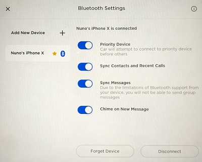 Bluetooth 経由でテスラで音声再生