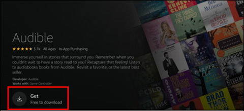 töltse le az Audible alkalmazást a Fire TV-n