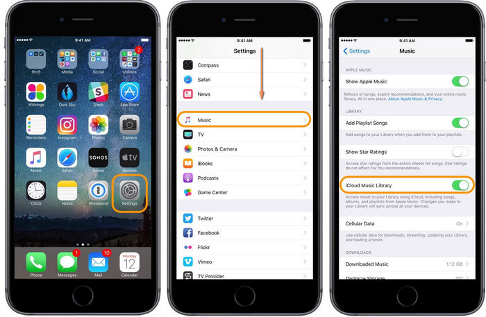 icloud music library