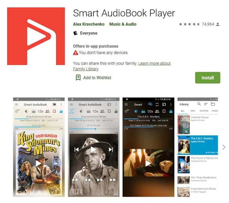 dengar pemain buku audio