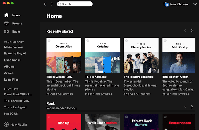 Spotify muziek