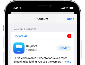 aggiorna l'app Apple Music su iPhone