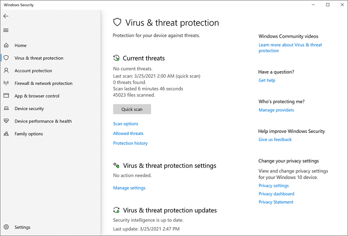 virus threat protection