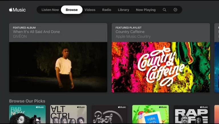 Apple Music app on Roku