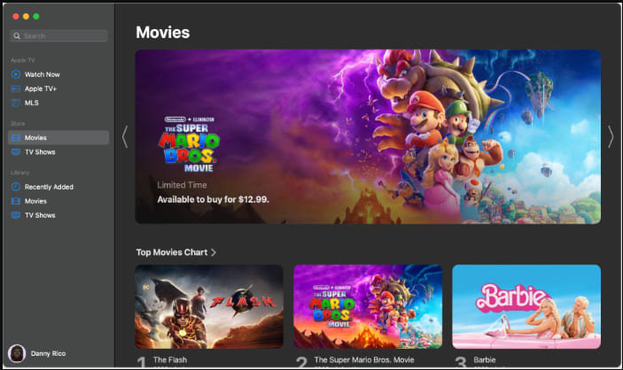 apple tv uygulamasından mac'a film indirme